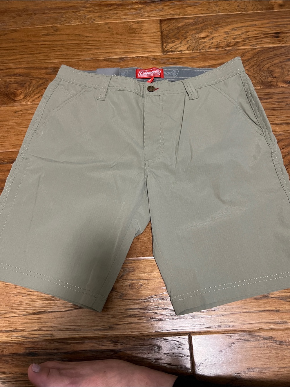 Coleman Men's Olive Green Flat Front Casual Shorts